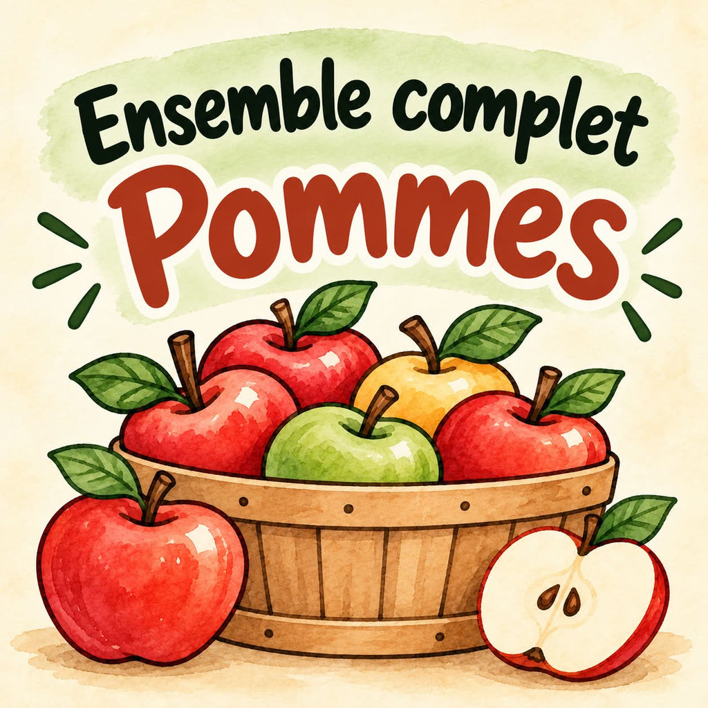 Ensemble thématique pommes