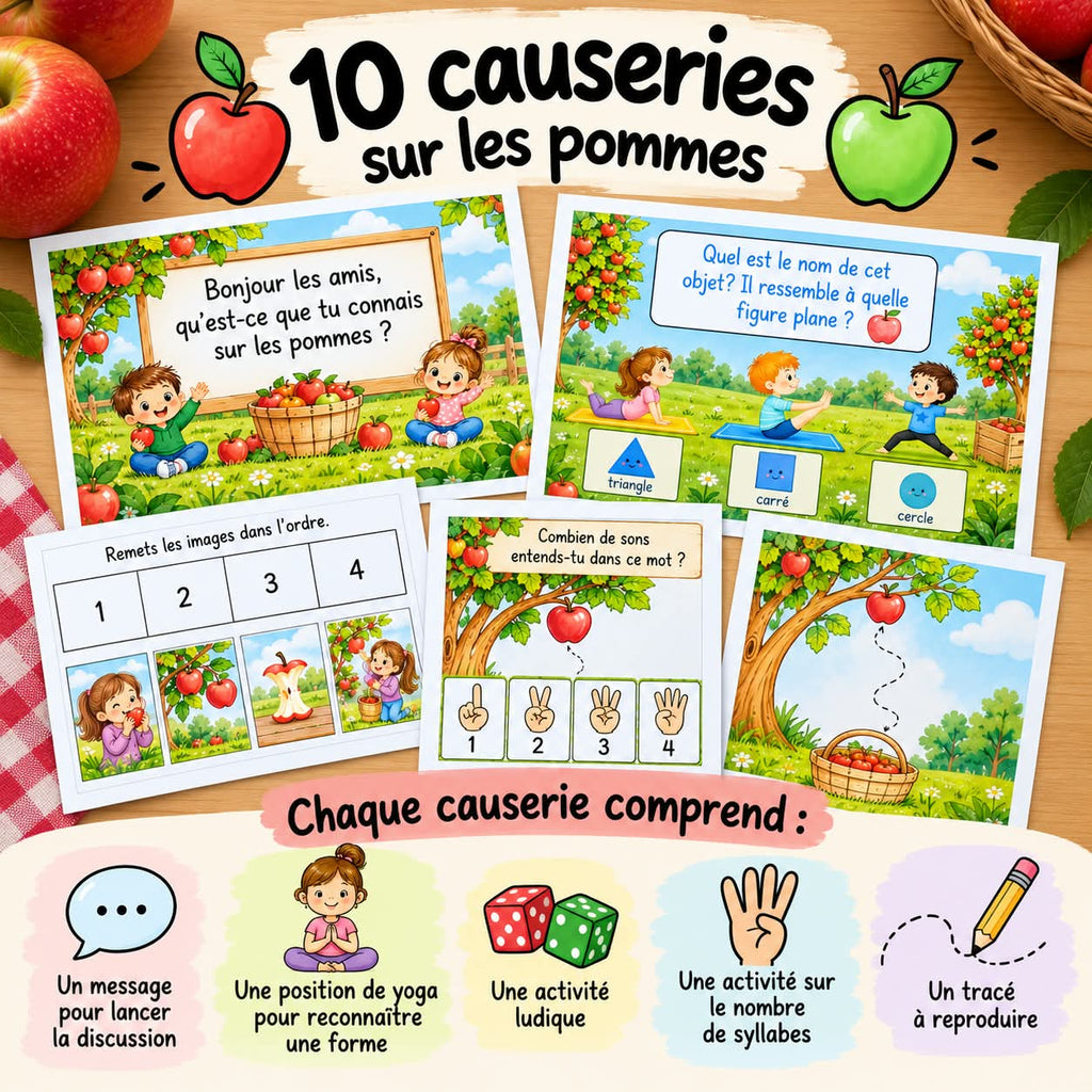 Ensemble thématique pommes
