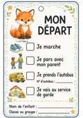 Étiquettes départ - Renards