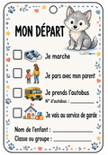 Étiquettes départ - Loups