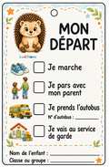 Étiquettes départ - Hérisson