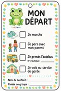 Étiquettes départ - Grenouille