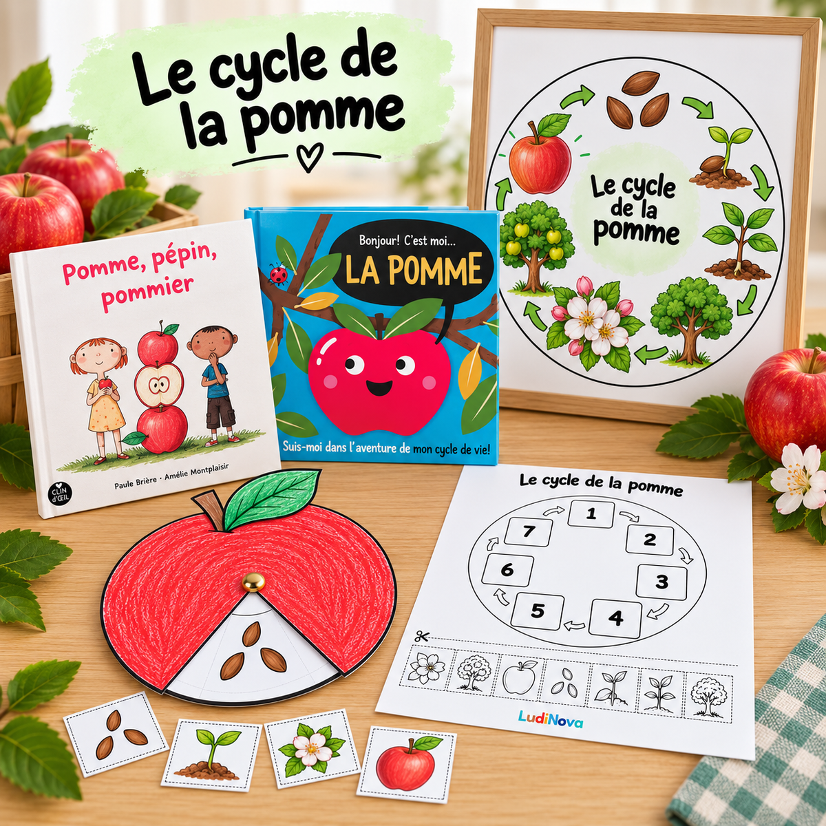 Ensemble thématique pommes
