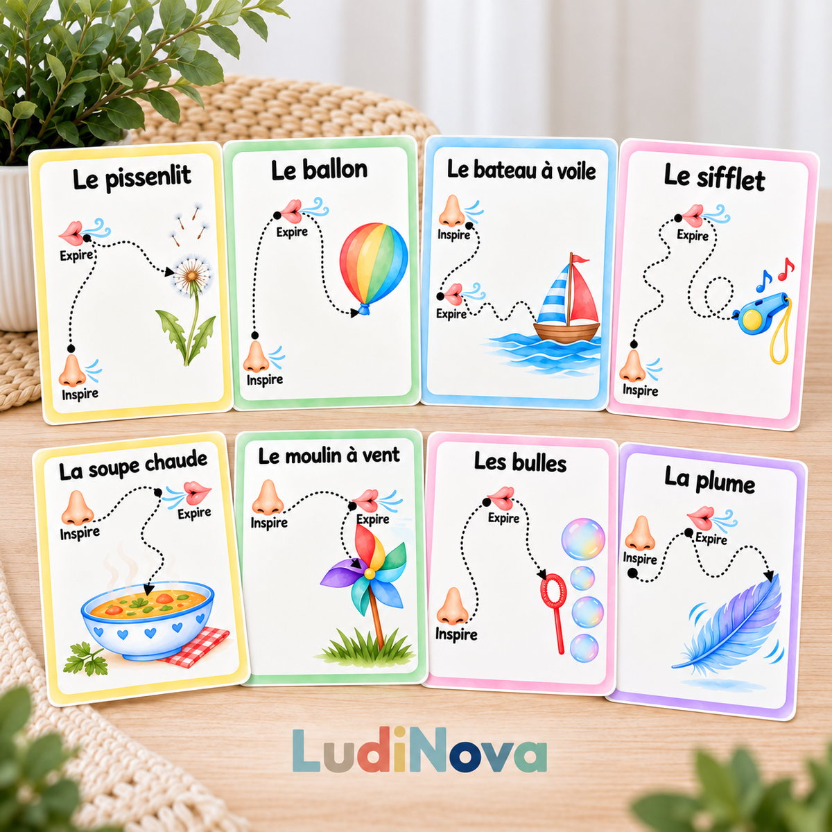 Cartes de respirations - coin calme